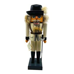 Vtg Erzgebirge Nutcracker Mustkateer Soldier w/Saber Handmade German GDR w/Box